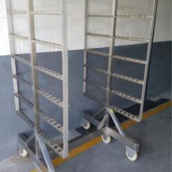 industrial trolley for meat processing